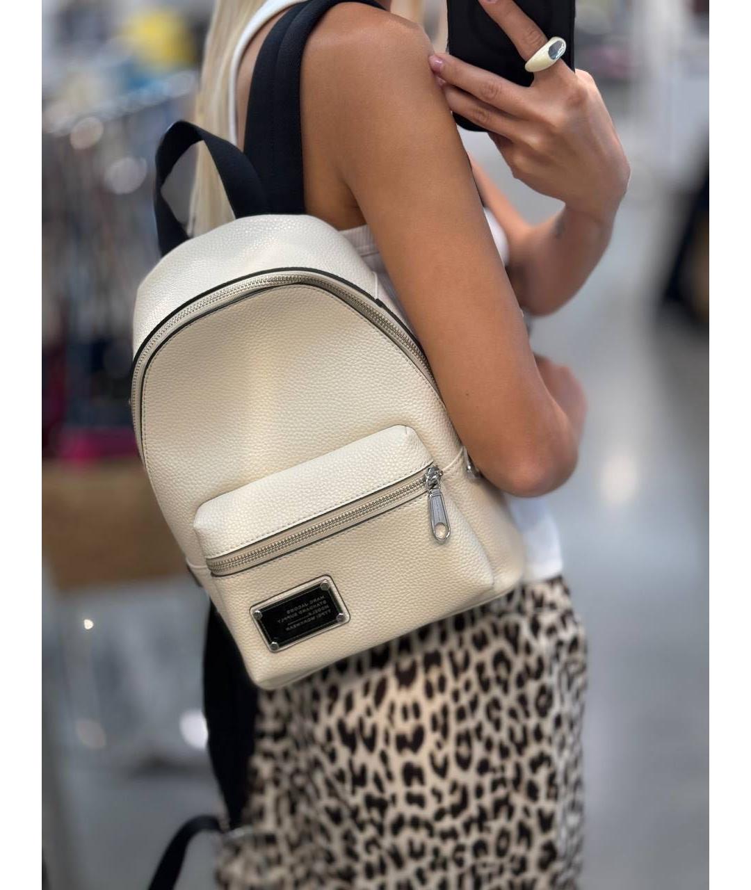 MARC JACOBS Бежевый кожаный рюкзак, фото 5