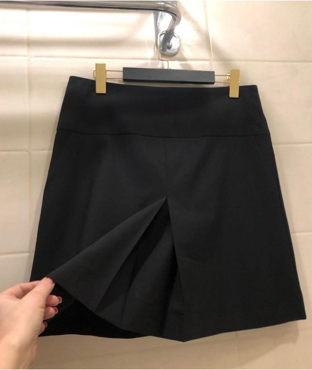 COACH Черная шерстяная юбка мини, фото 2