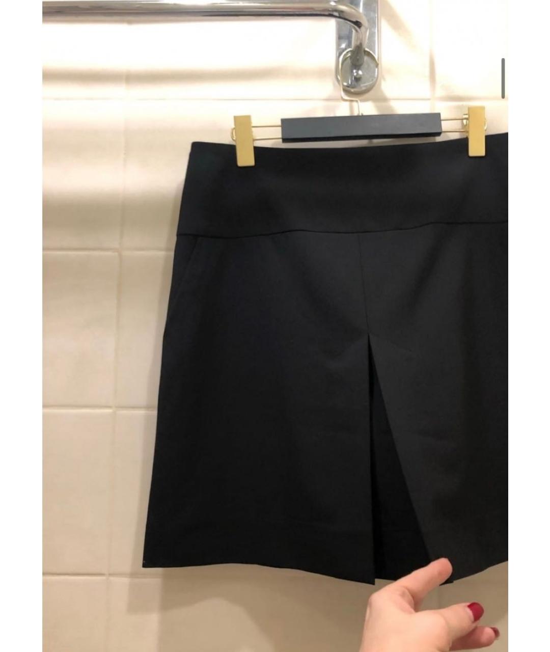 COACH Черная шерстяная юбка мини, фото 4