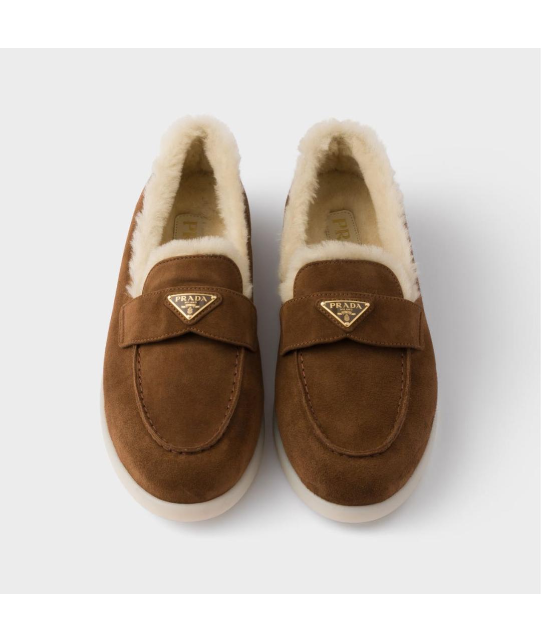 PRADA Коричневые кожаные лоферы, фото 2