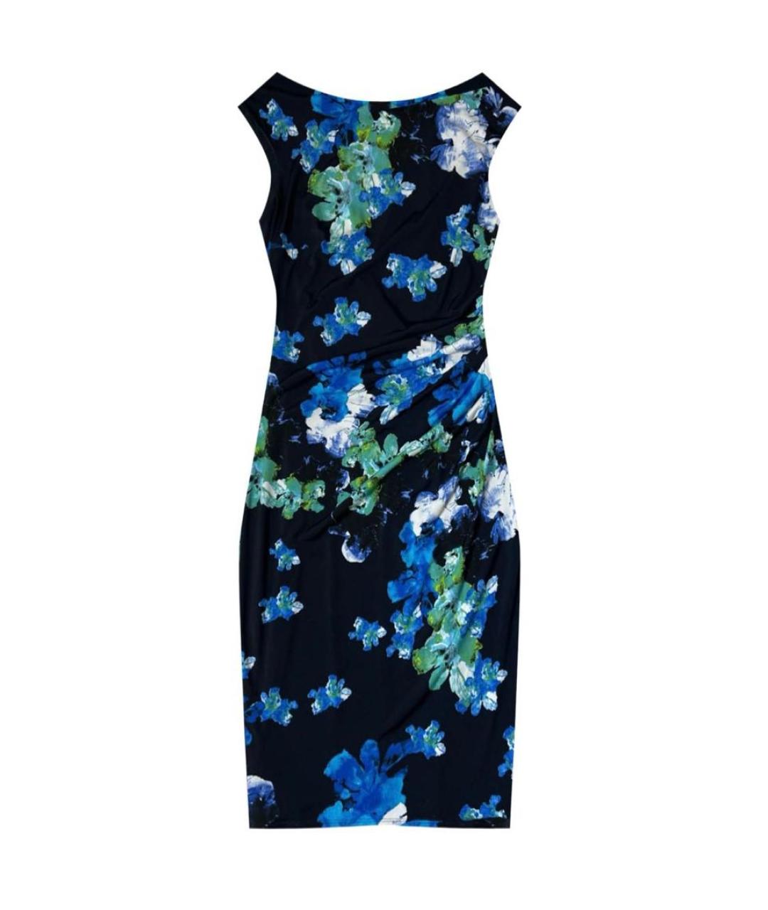 RALPH LAUREN Синее полиэстеровое коктейльное платье, фото 1