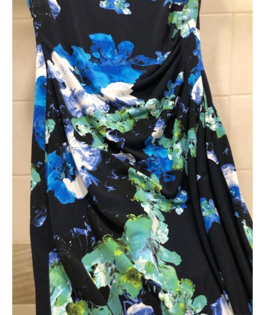 RALPH LAUREN Синее полиэстеровое коктейльное платье, фото 3