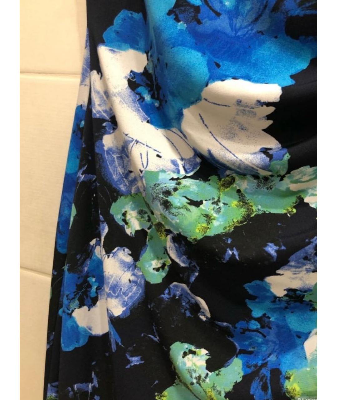 RALPH LAUREN Синее полиэстеровое коктейльное платье, фото 6