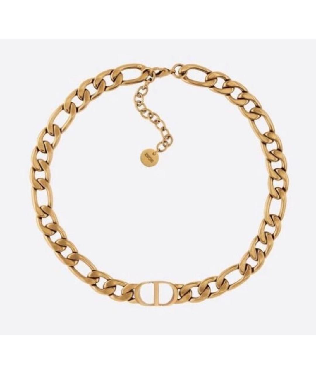 CHRISTIAN DIOR Золотой металлический чокер, фото 2