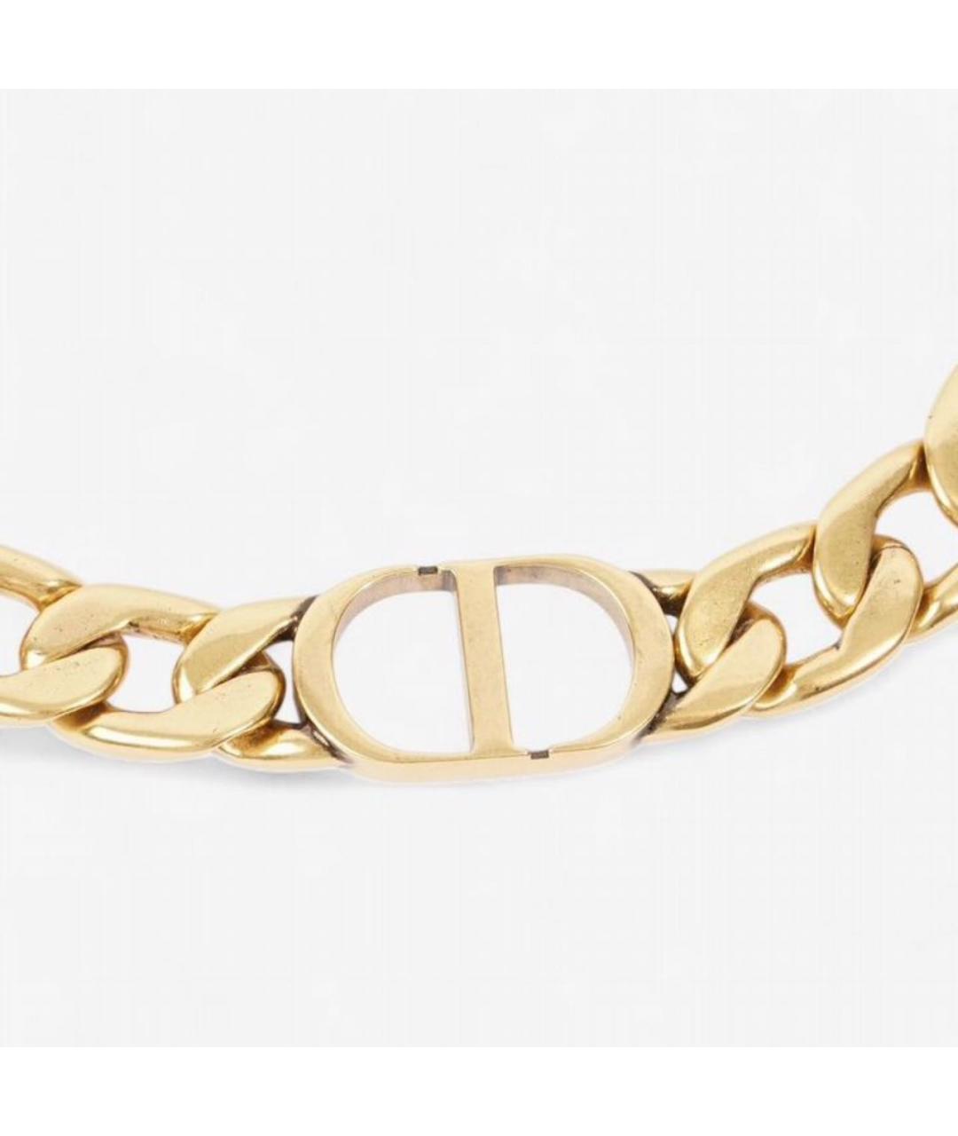 CHRISTIAN DIOR Золотой металлический чокер, фото 4