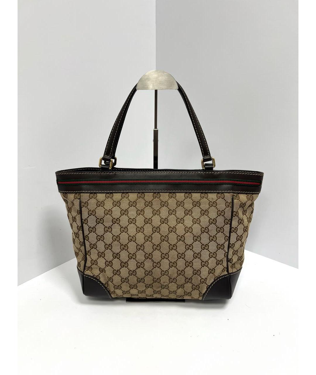 GUCCI Коричневая кожаная сумка с короткими ручками, фото 4