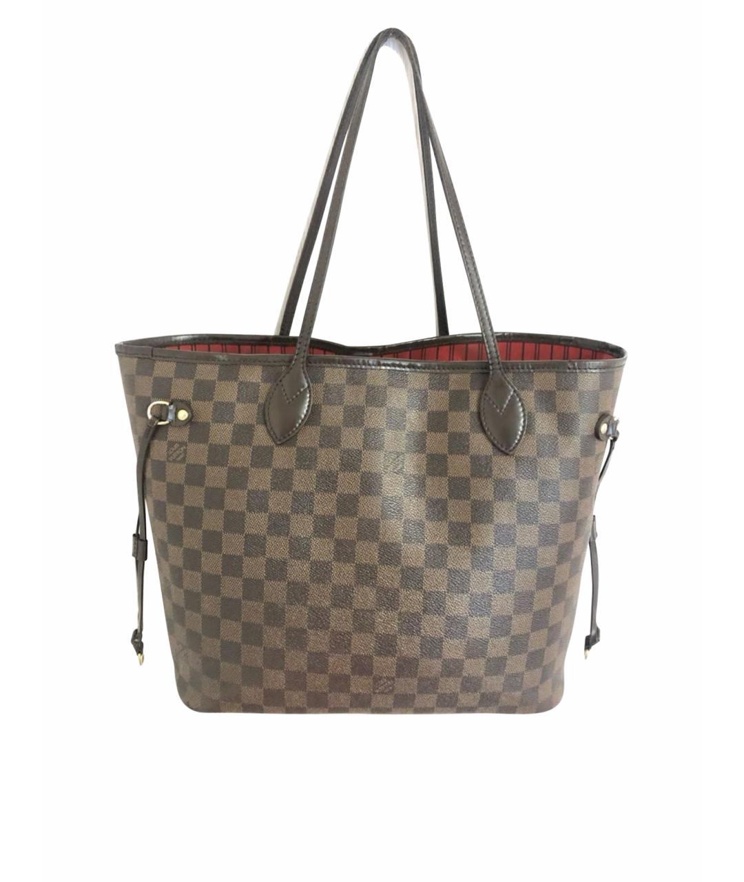 LOUIS VUITTON Коричневая кожаная сумка тоут, фото 1