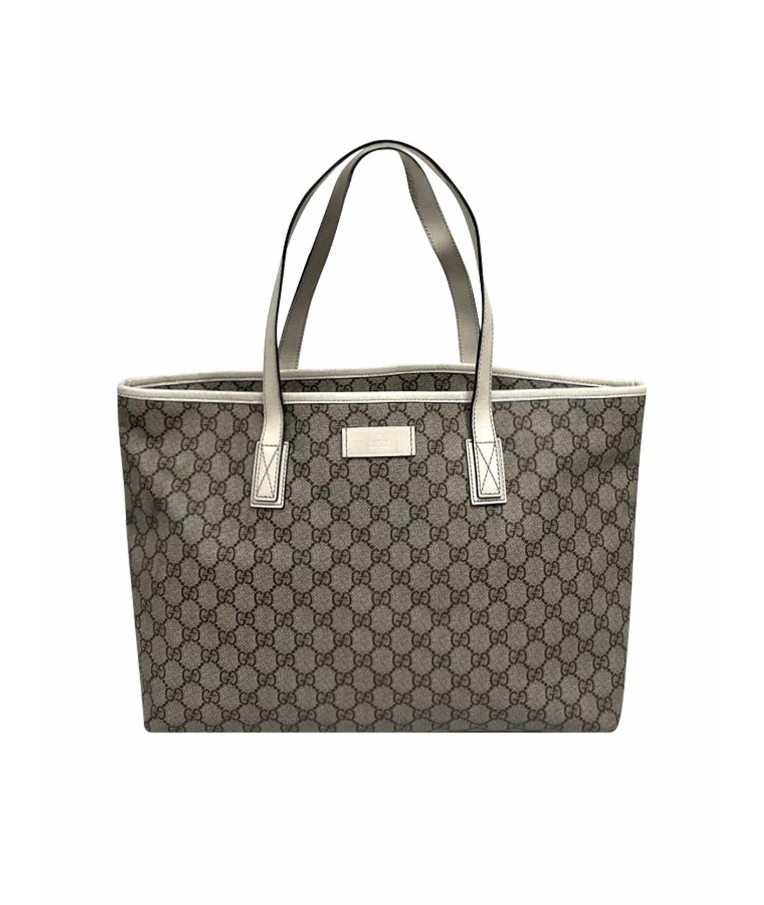 GUCCI Бежевая кожаная сумка с короткими ручками, фото 1