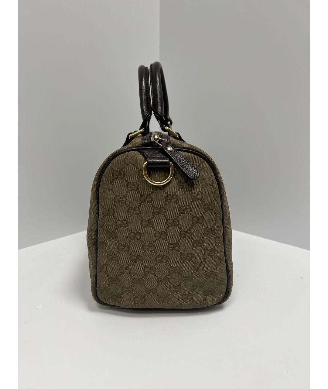 GUCCI Бежевая кожаная сумка с короткими ручками, фото 5