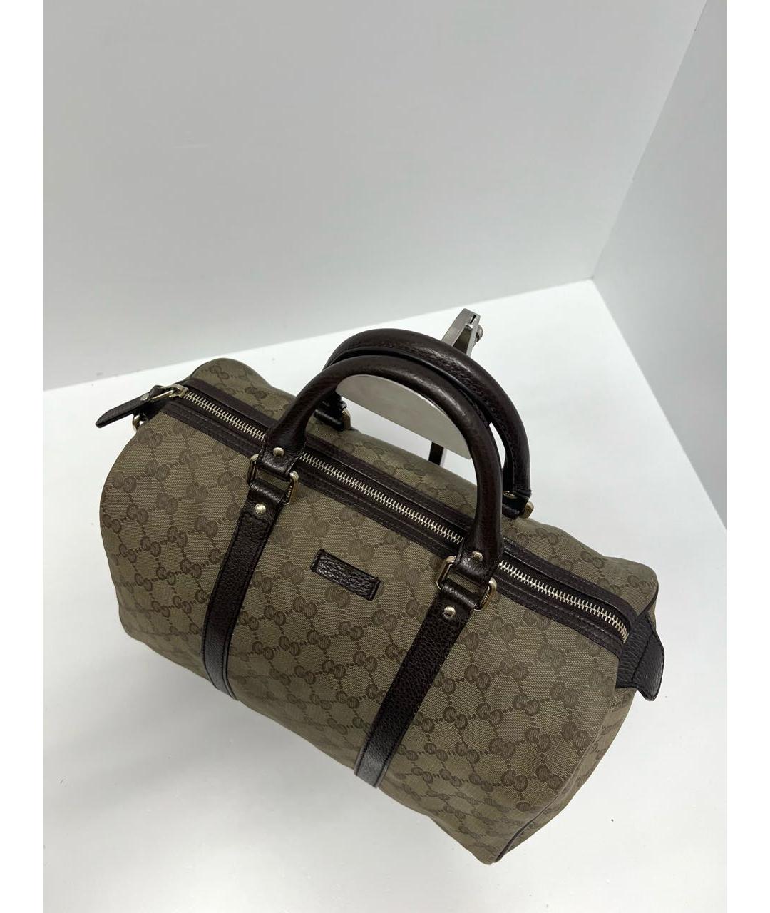 GUCCI Бежевая кожаная сумка с короткими ручками, фото 3