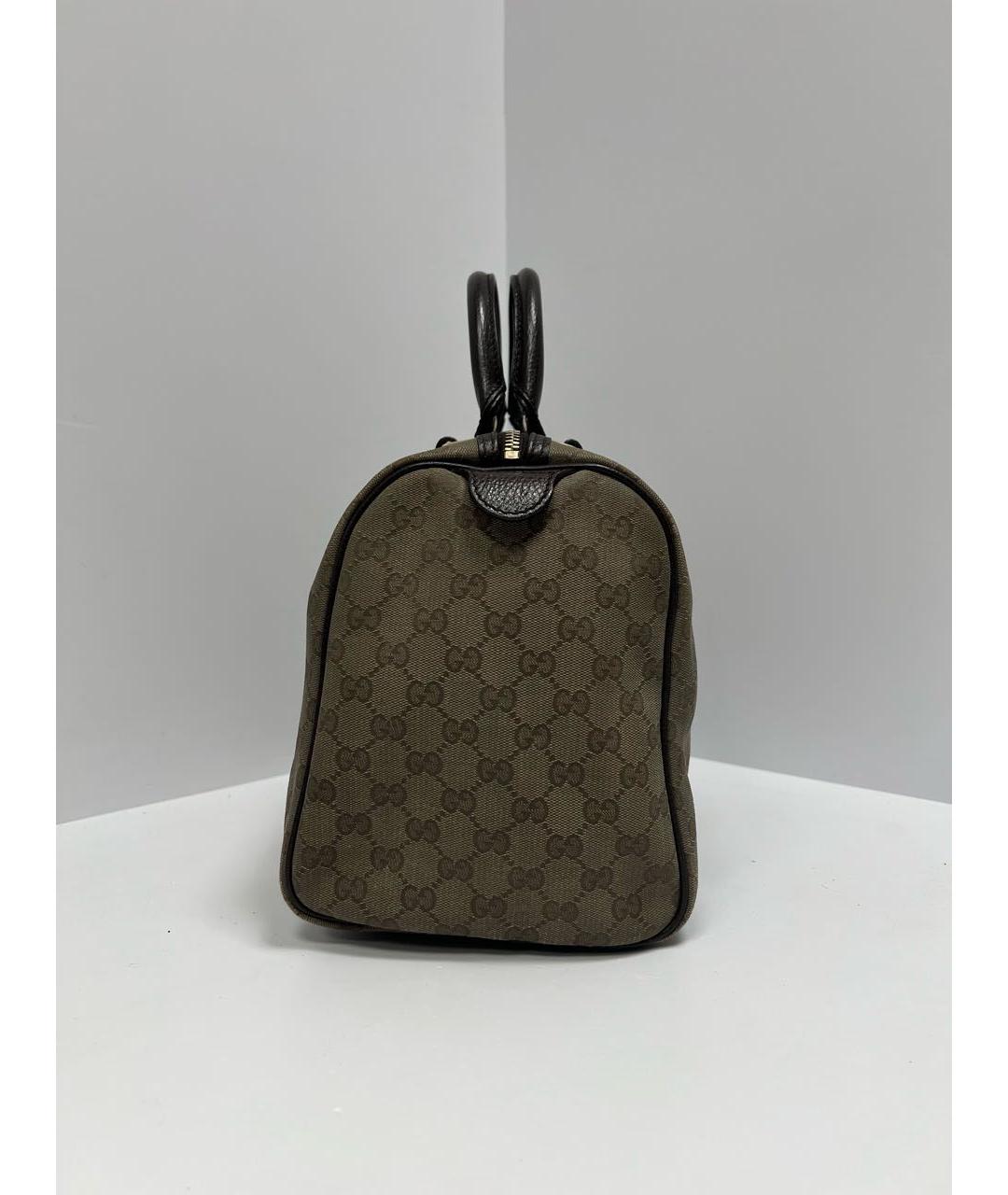 GUCCI Бежевая кожаная сумка с короткими ручками, фото 6