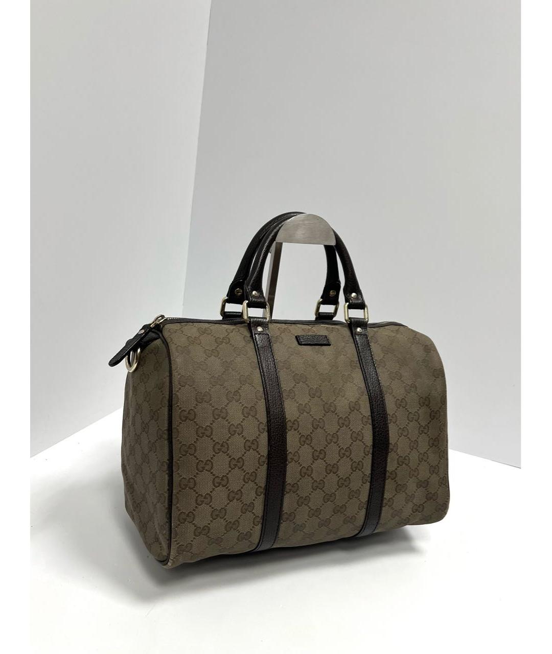 GUCCI Бежевая кожаная сумка с короткими ручками, фото 2