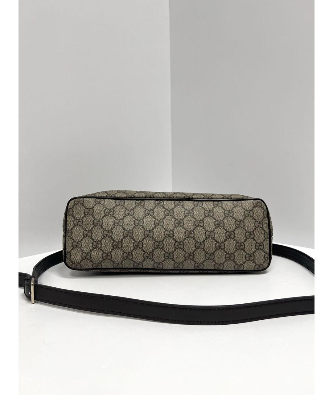 GUCCI Бежевая кожаная сумка через плечо, фото 4