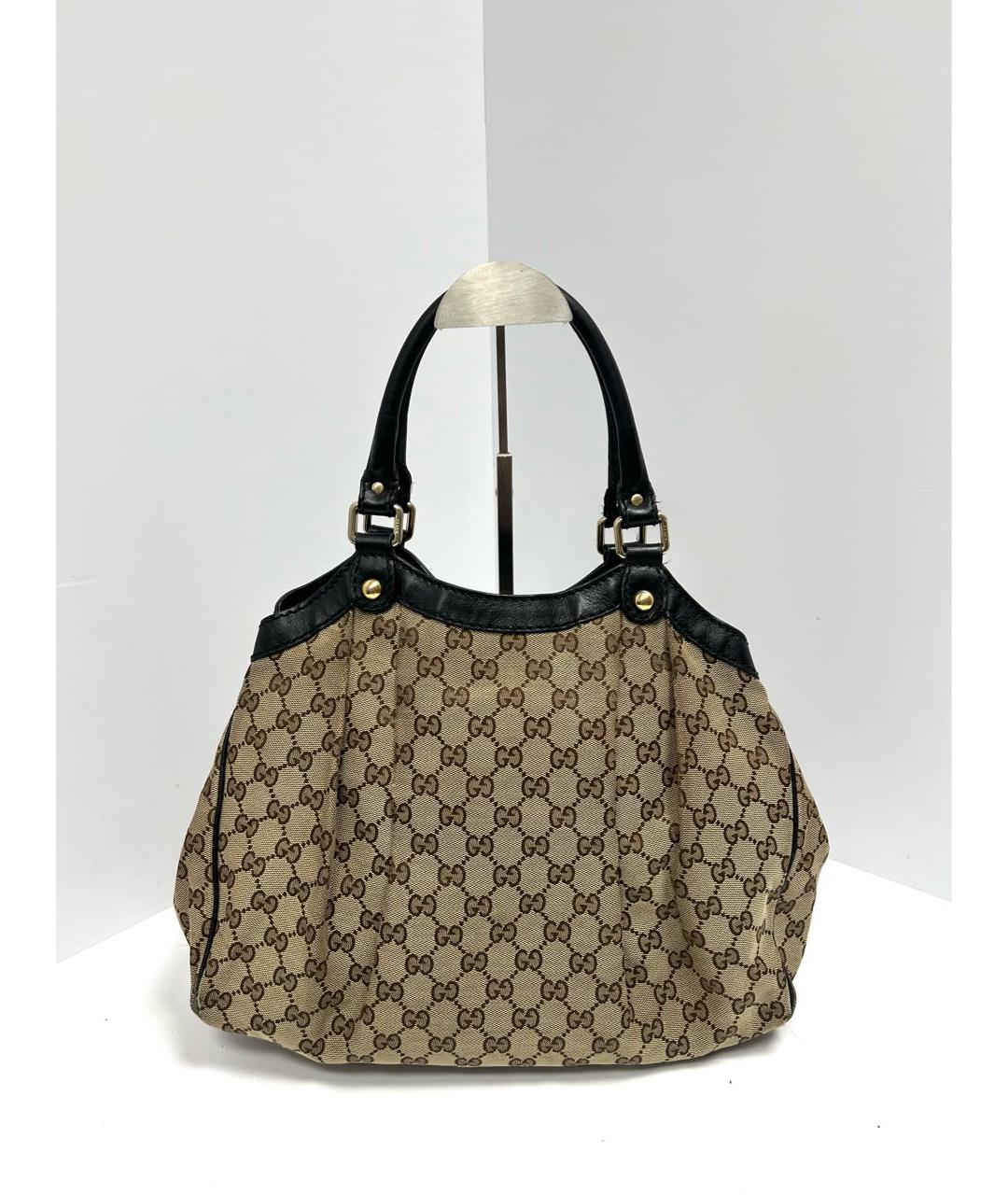 GUCCI Черная кожаная сумка с короткими ручками, фото 4