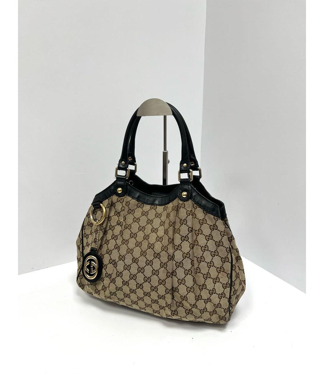 GUCCI Черная кожаная сумка с короткими ручками, фото 2