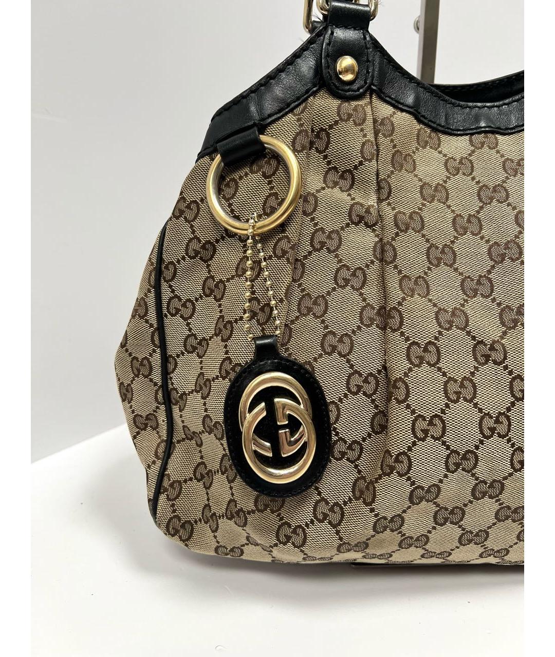 GUCCI Черная кожаная сумка с короткими ручками, фото 3