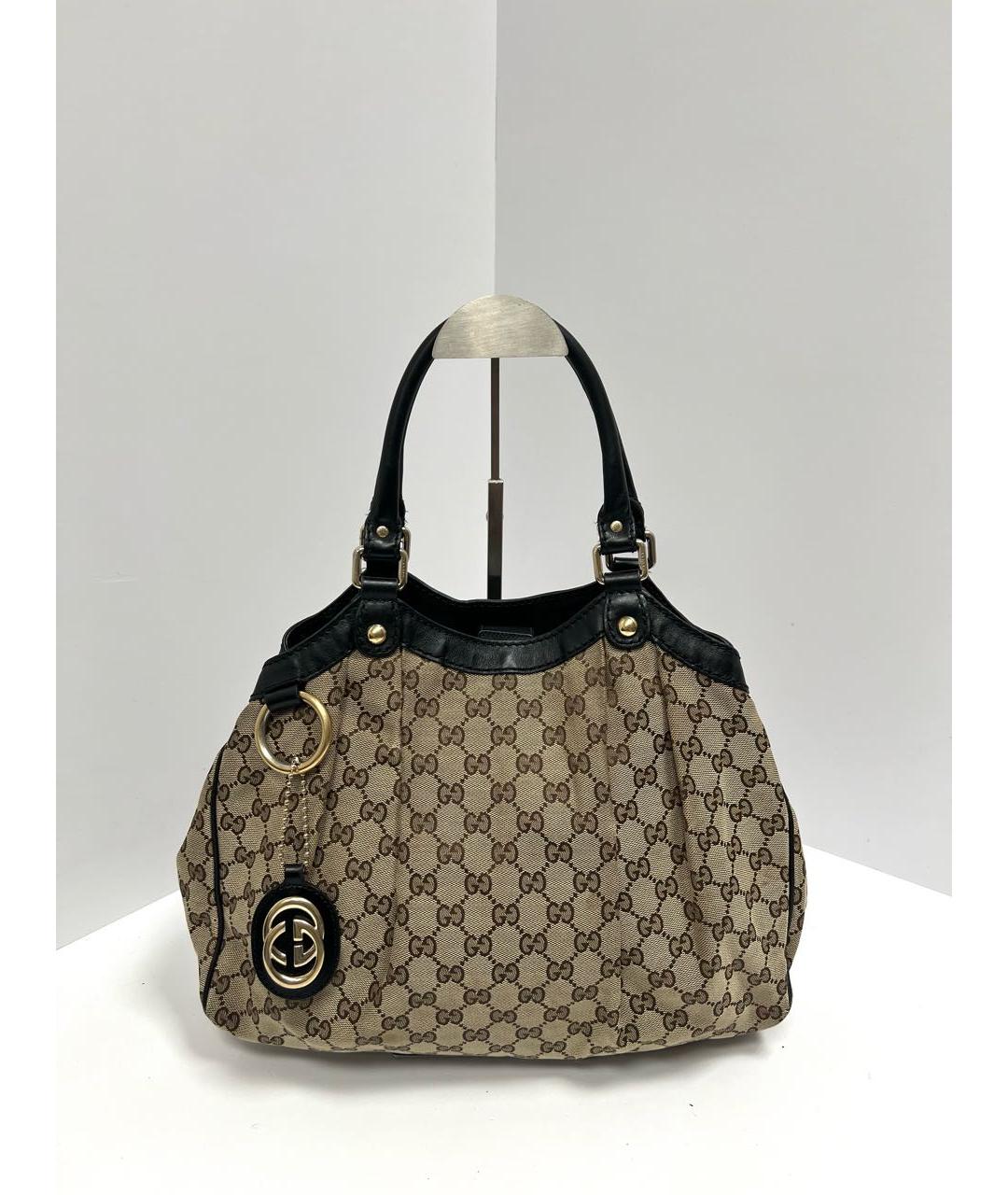 GUCCI Черная кожаная сумка с короткими ручками, фото 5