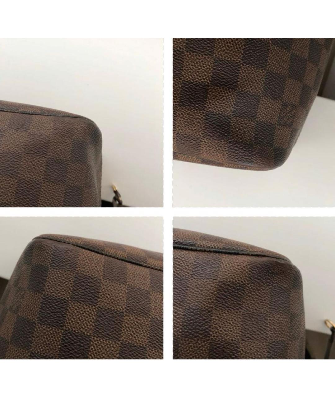 LOUIS VUITTON Коричневая кожаная сумка тоут, фото 7