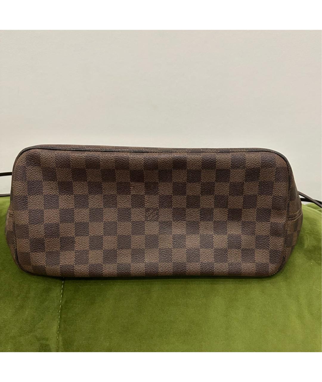 LOUIS VUITTON Коричневая кожаная сумка тоут, фото 5