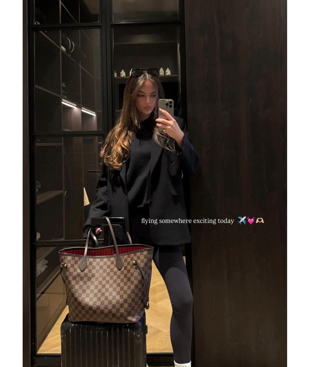 LOUIS VUITTON Коричневая кожаная сумка тоут, фото 8