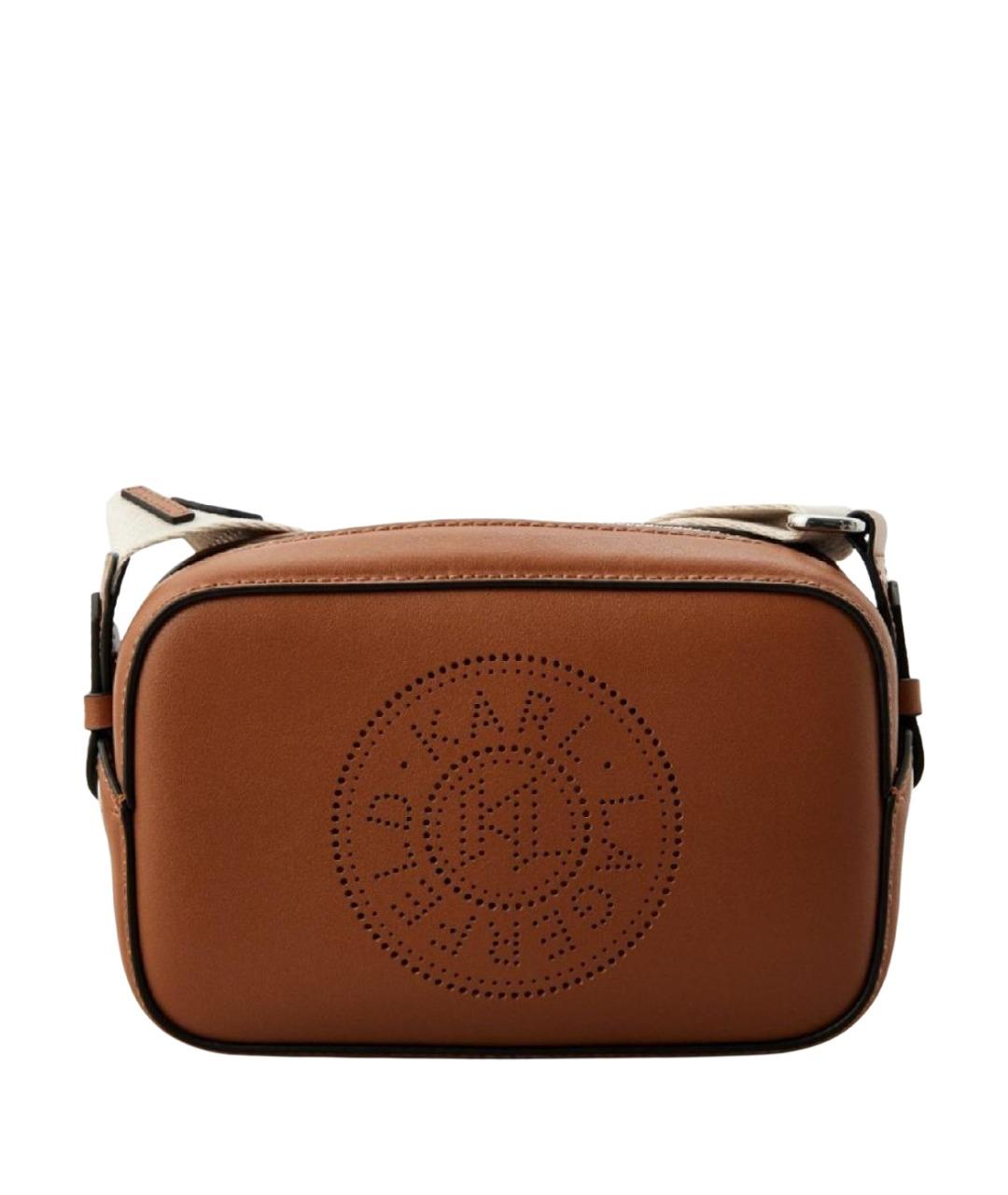 KARL LAGERFELD Коричневая кожаная сумка через плечо, фото 1