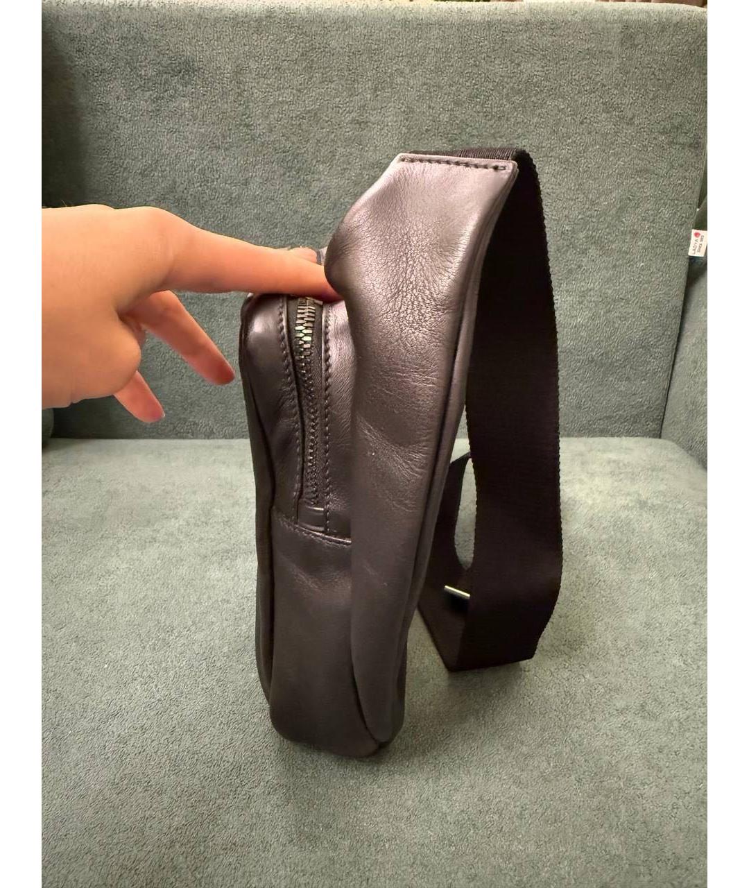 PRADA Черная кожаная сумка на плечо, фото 2