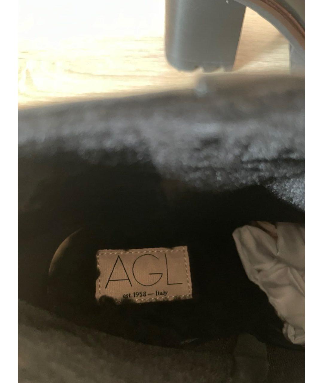 AGL Черные кожаные ботильоны, фото 3