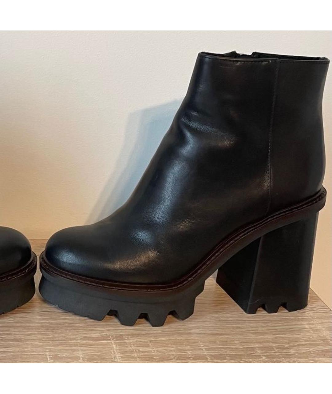 AGL Черные кожаные ботильоны, фото 9