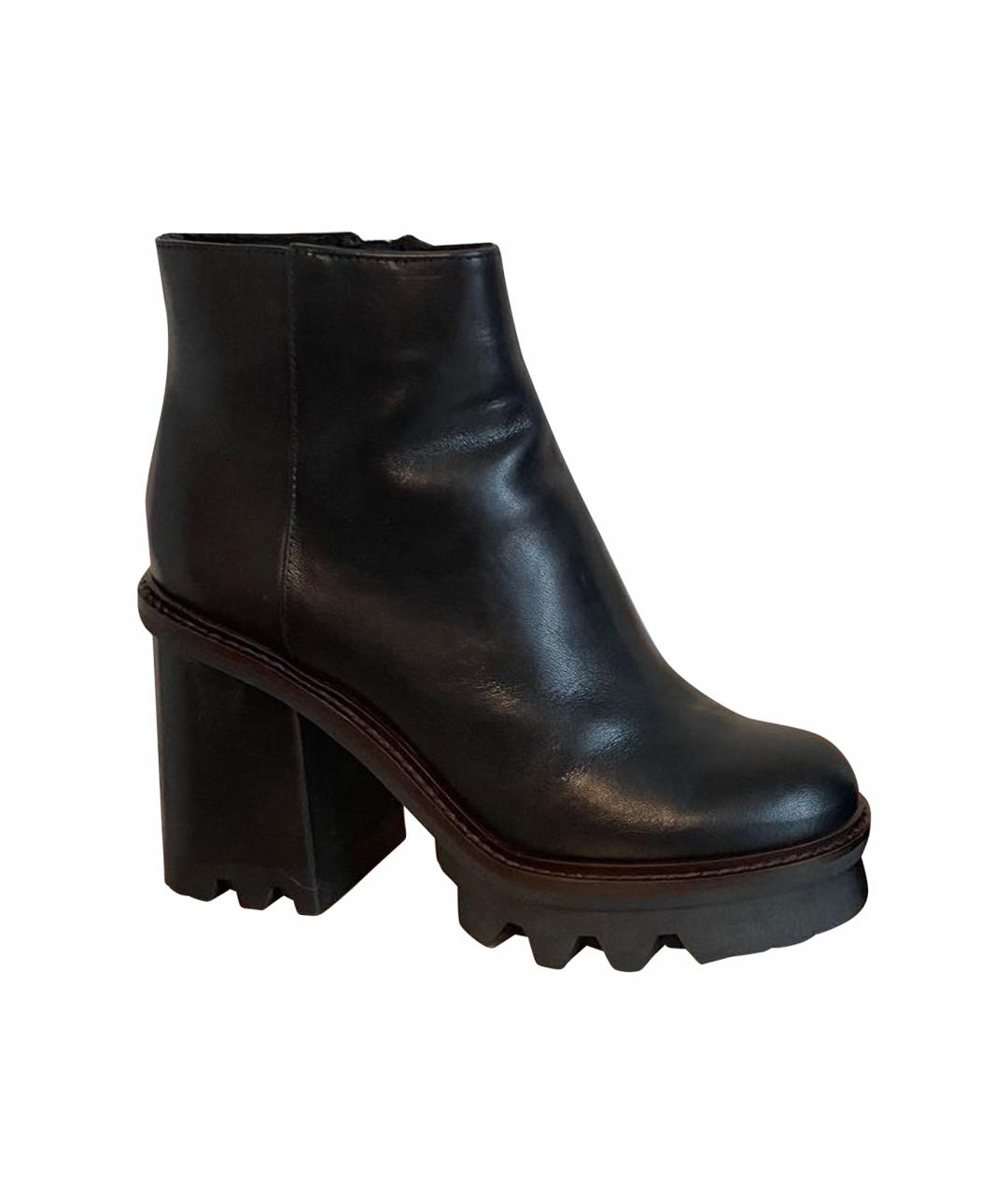 AGL Черные кожаные ботильоны, фото 1