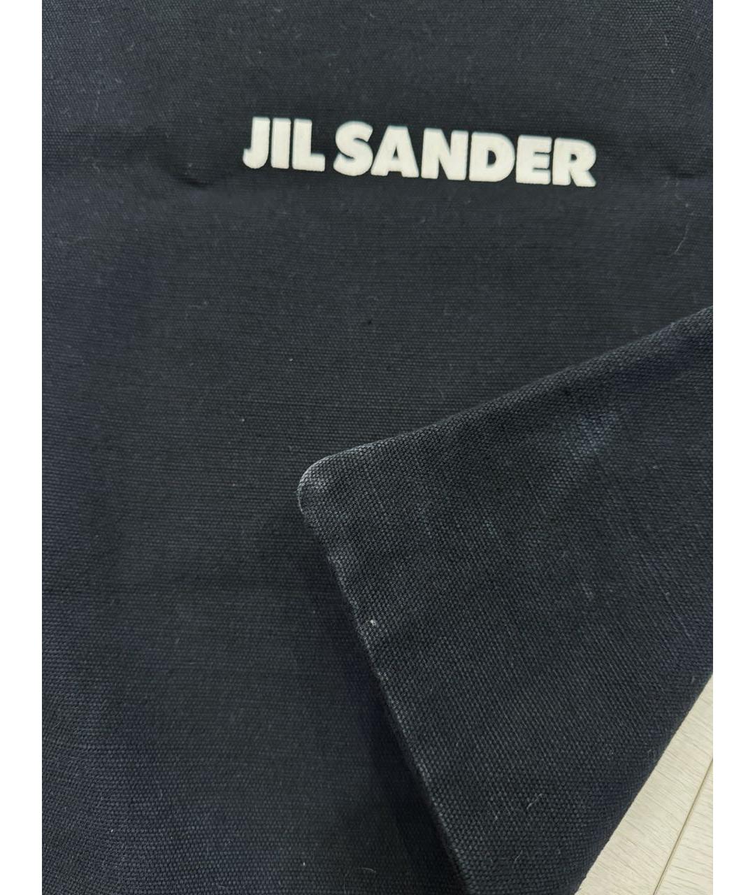 JIL SANDER Черная тканевая сумка тоут, фото 7