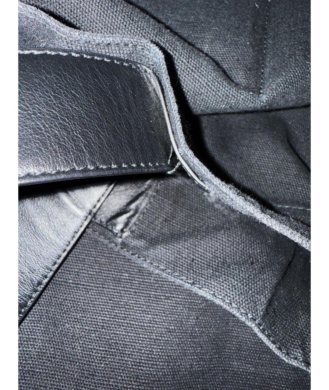 JIL SANDER Черная тканевая сумка тоут, фото 8