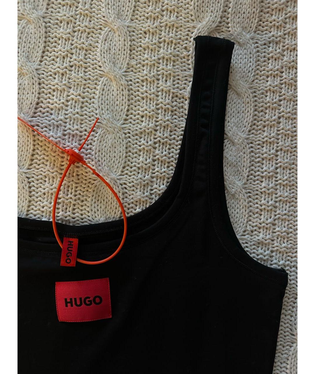 HUGO BOSS Черная хлопковая майка, фото 4