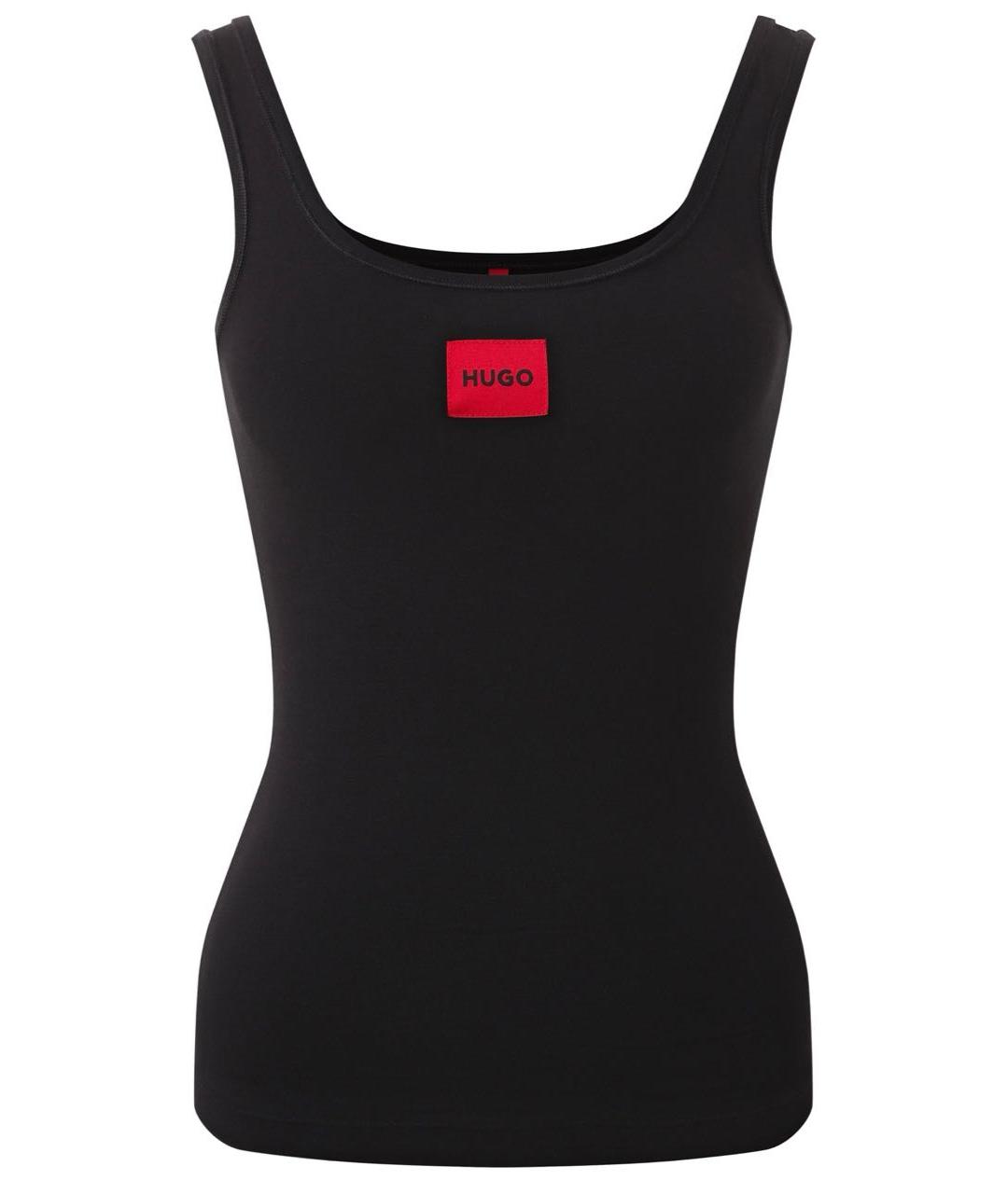 HUGO BOSS Черная хлопковая майка, фото 1