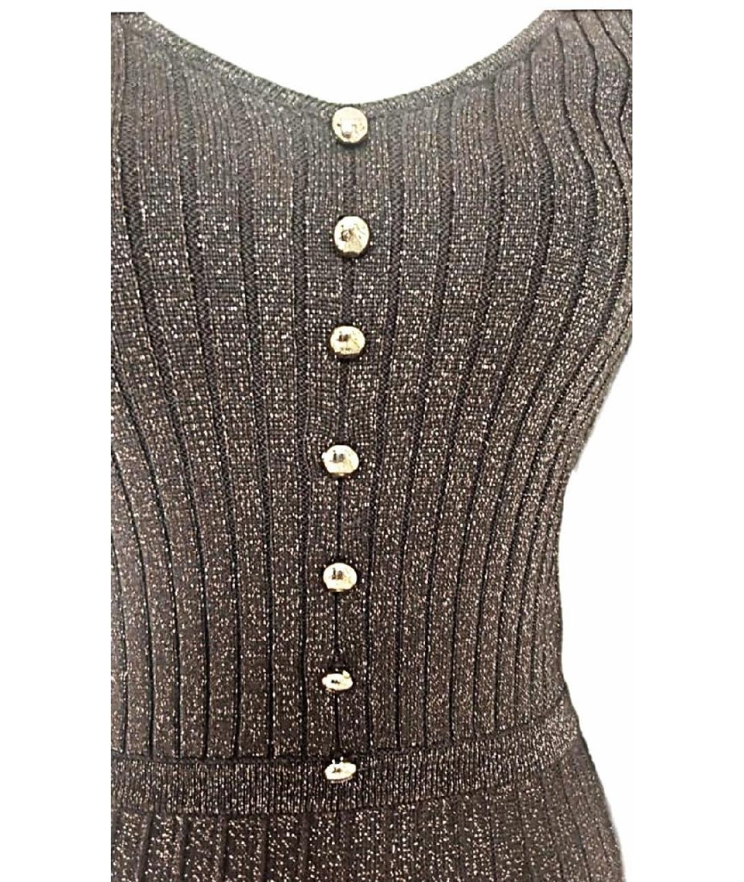 PINKO Коричневое вискозное повседневное платье, фото 4