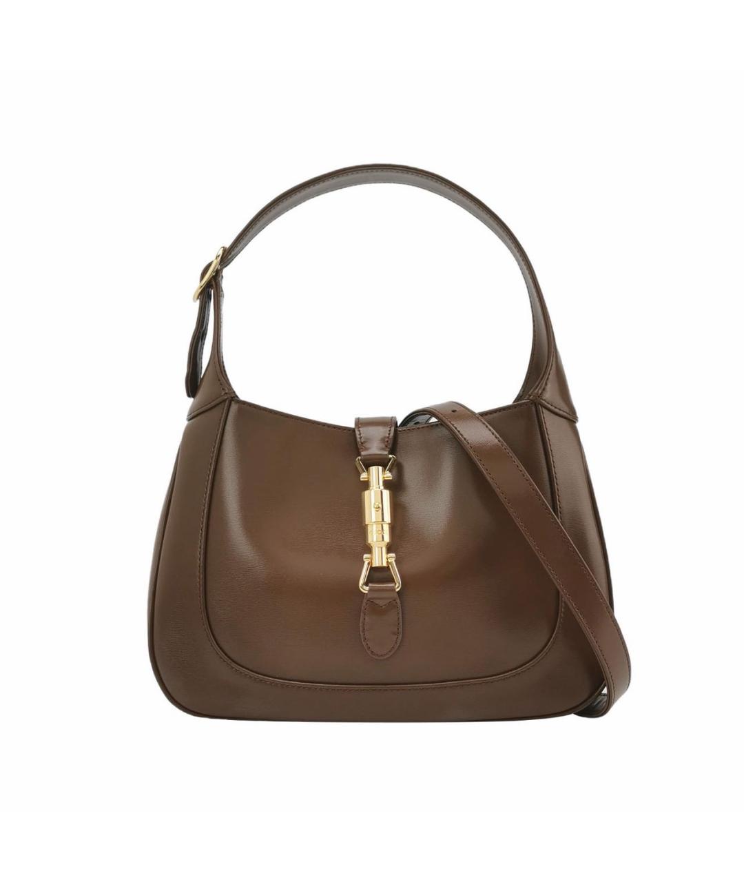 GUCCI Коричневая кожаная сумка с короткими ручками, фото 9