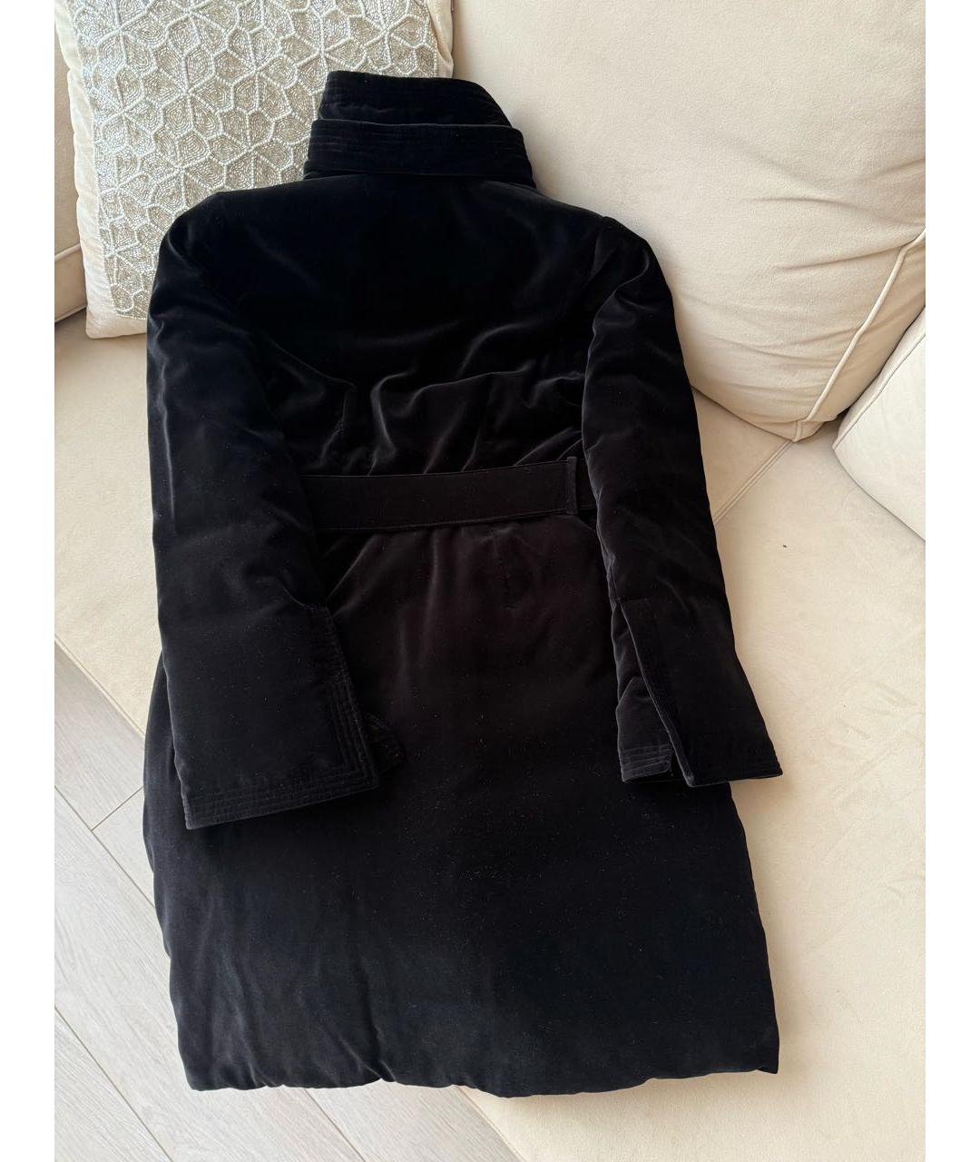ERMANNO SCERVINO Черный бархатный пуховик, фото 2