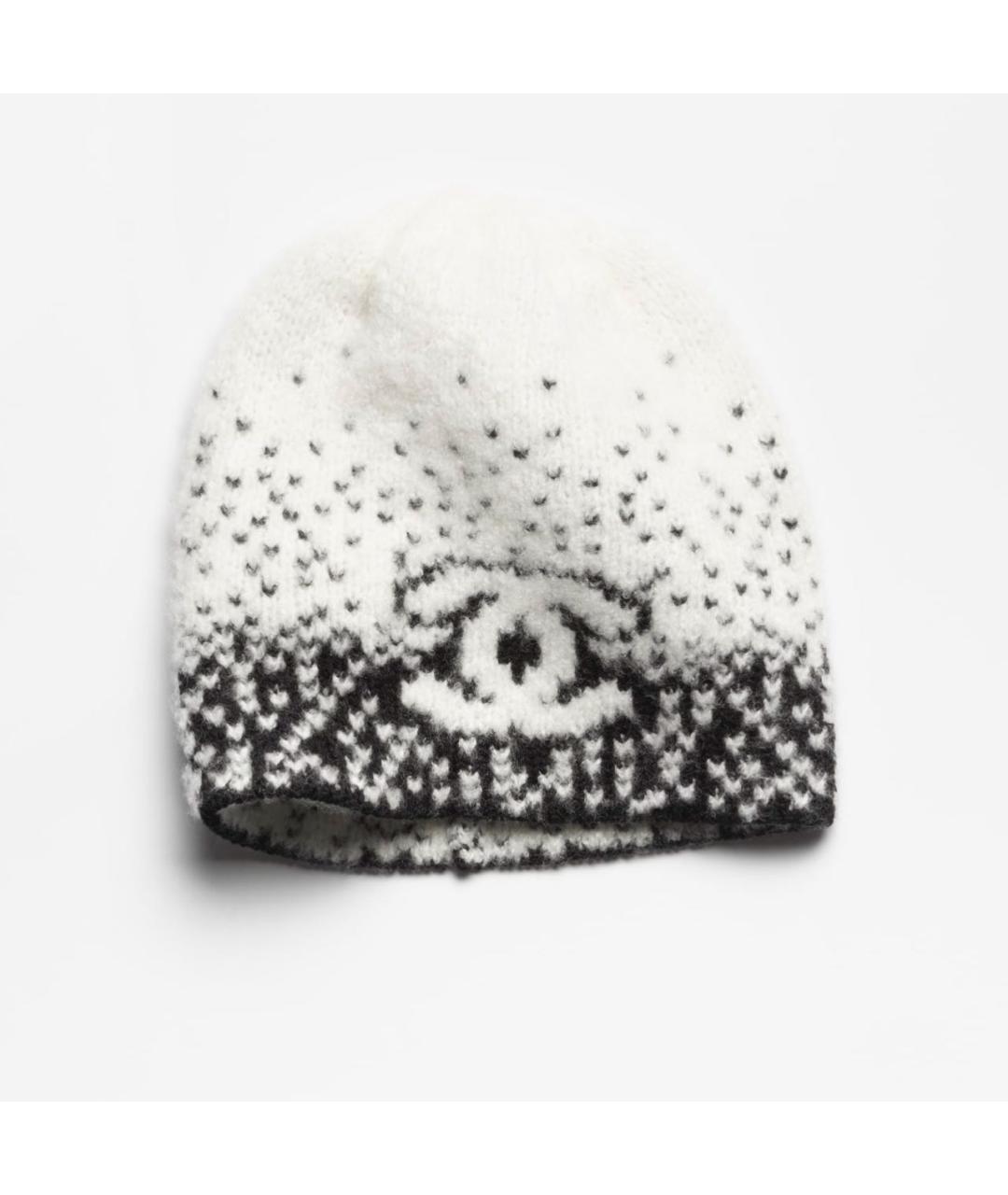 CHANEL Белая кашемировая шапка, фото 6