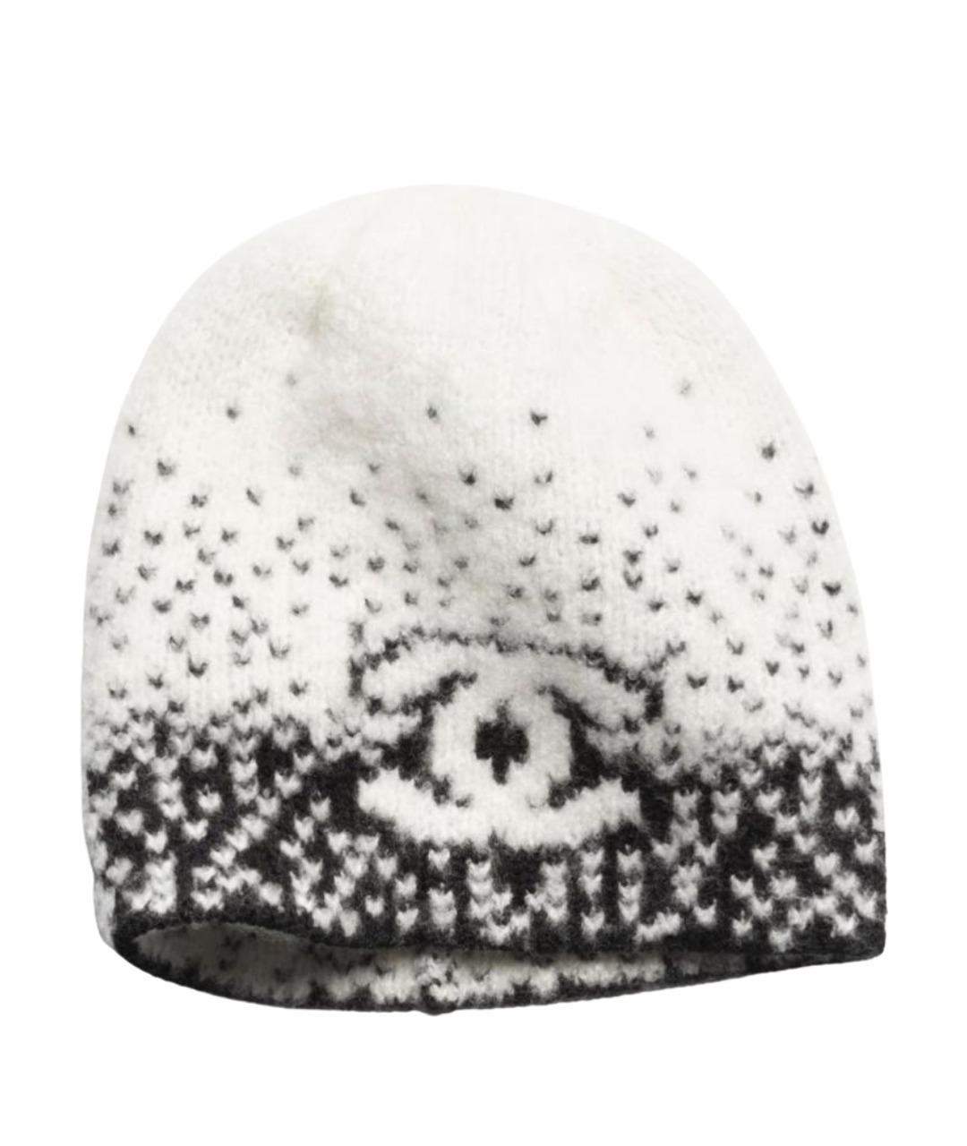 CHANEL Белая кашемировая шапка, фото 1