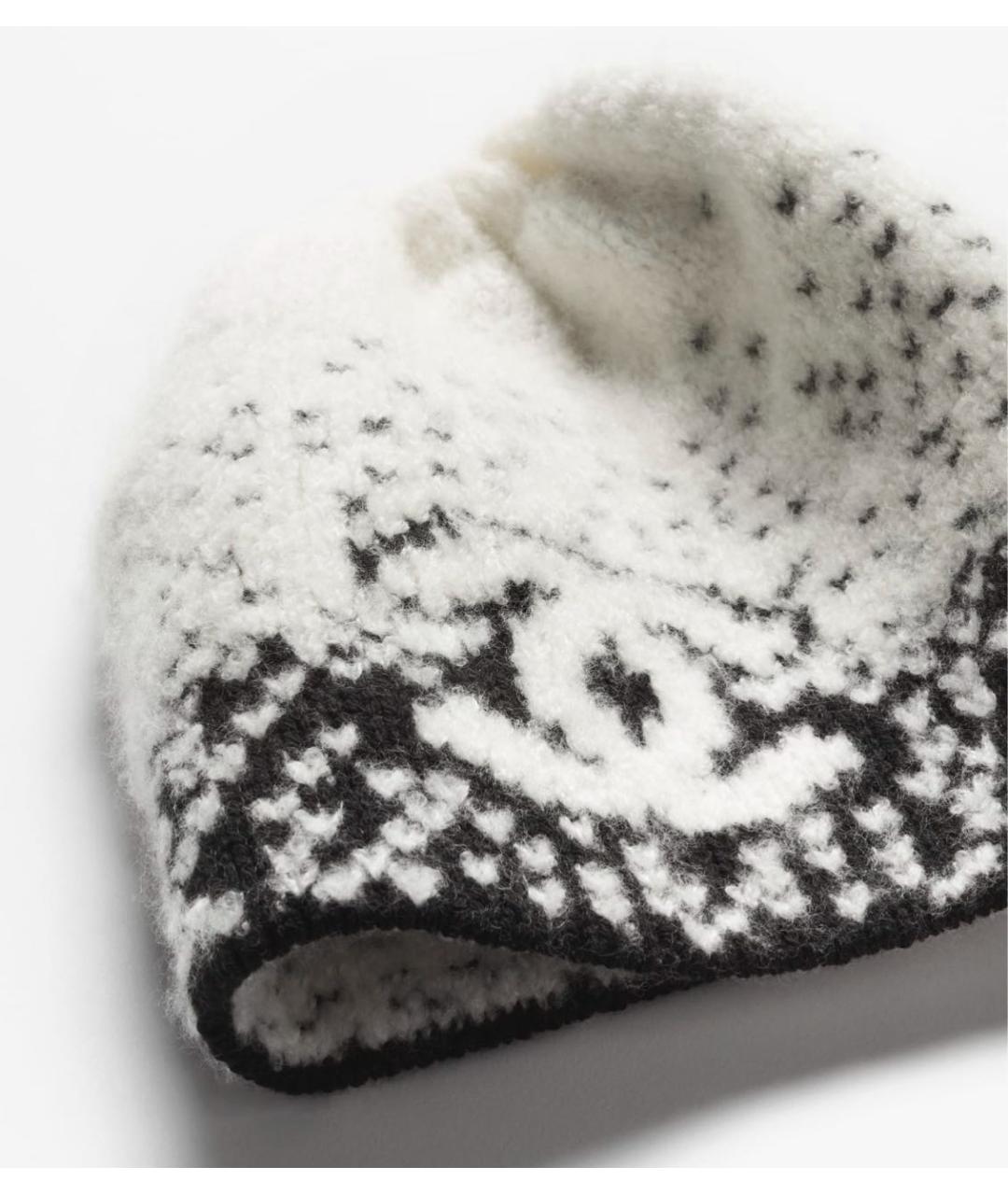 CHANEL Белая кашемировая шапка, фото 2