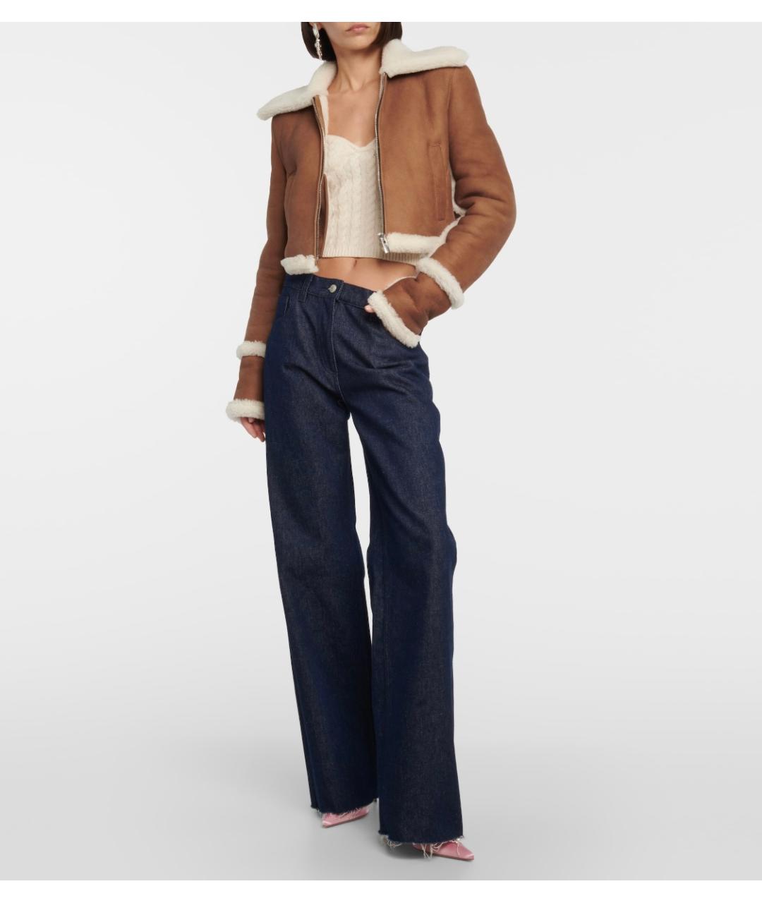 MAGDA BUTRYM Коричневая кожаная дубленка, фото 5