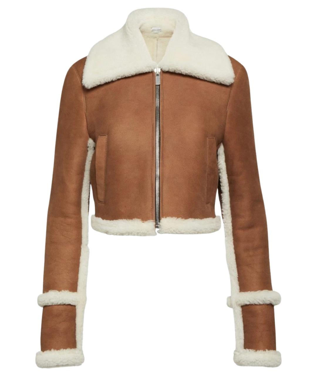 MAGDA BUTRYM Коричневая кожаная дубленка, фото 1