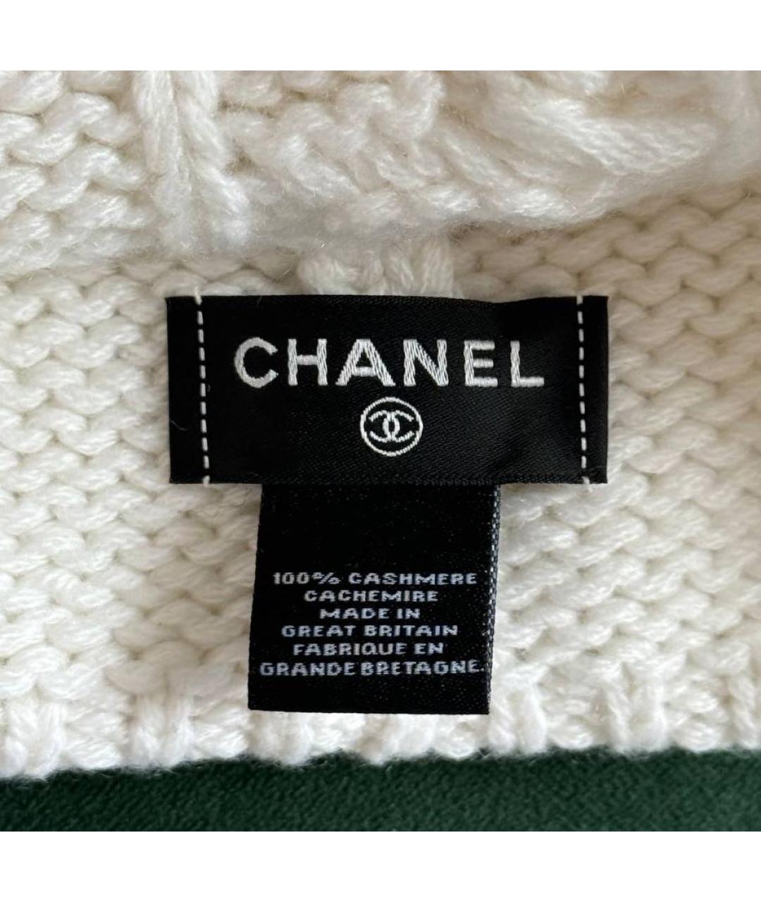 CHANEL Белая кашемировая шапка, фото 3