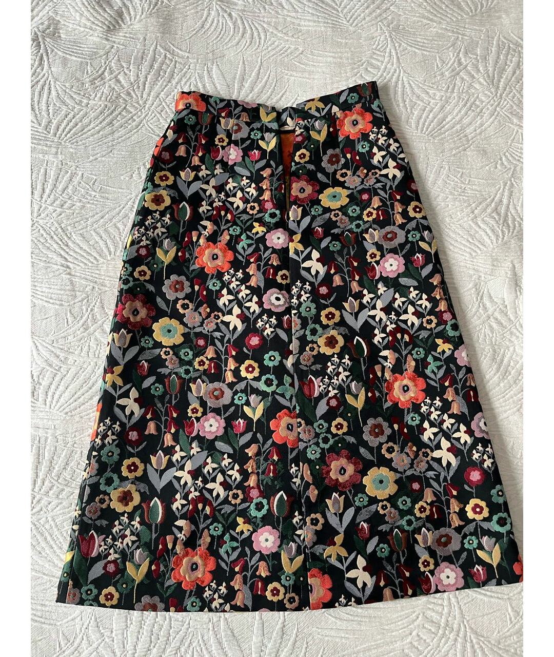 RED VALENTINO Мульти полиэстеровая юбка миди, фото 2