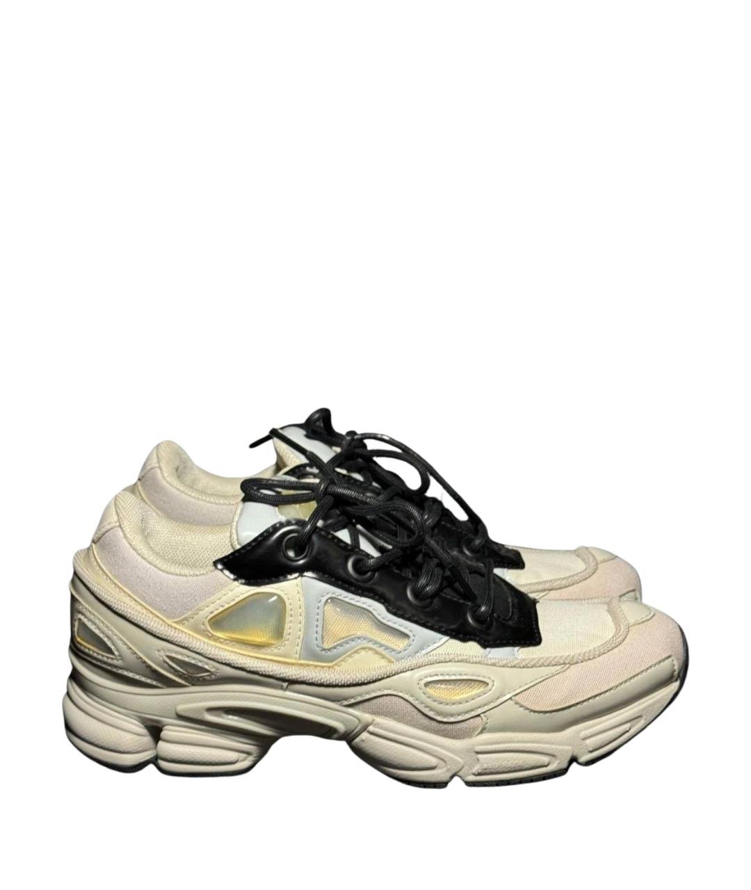 ADIDAS X RAF SIMONS Белые текстильные низкие кроссовки / кеды, фото 1