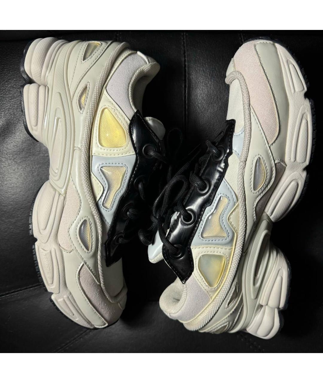 ADIDAS X RAF SIMONS Белые текстильные низкие кроссовки / кеды, фото 5