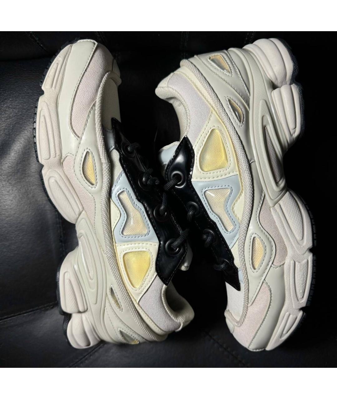 ADIDAS X RAF SIMONS Белые текстильные низкие кроссовки / кеды, фото 4