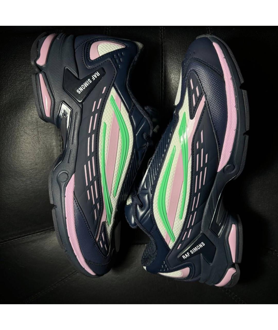 RAF SIMONS Синие текстильные низкие кроссовки / кеды, фото 4