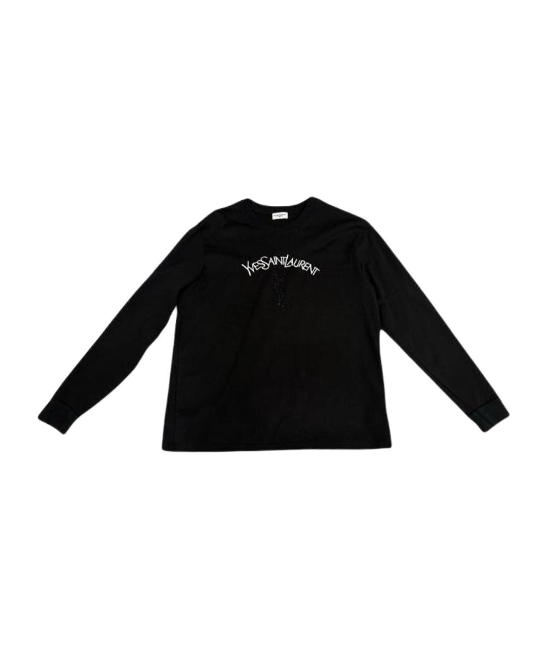 SAINT LAURENT Черная хлопковая водолазка, фото 1