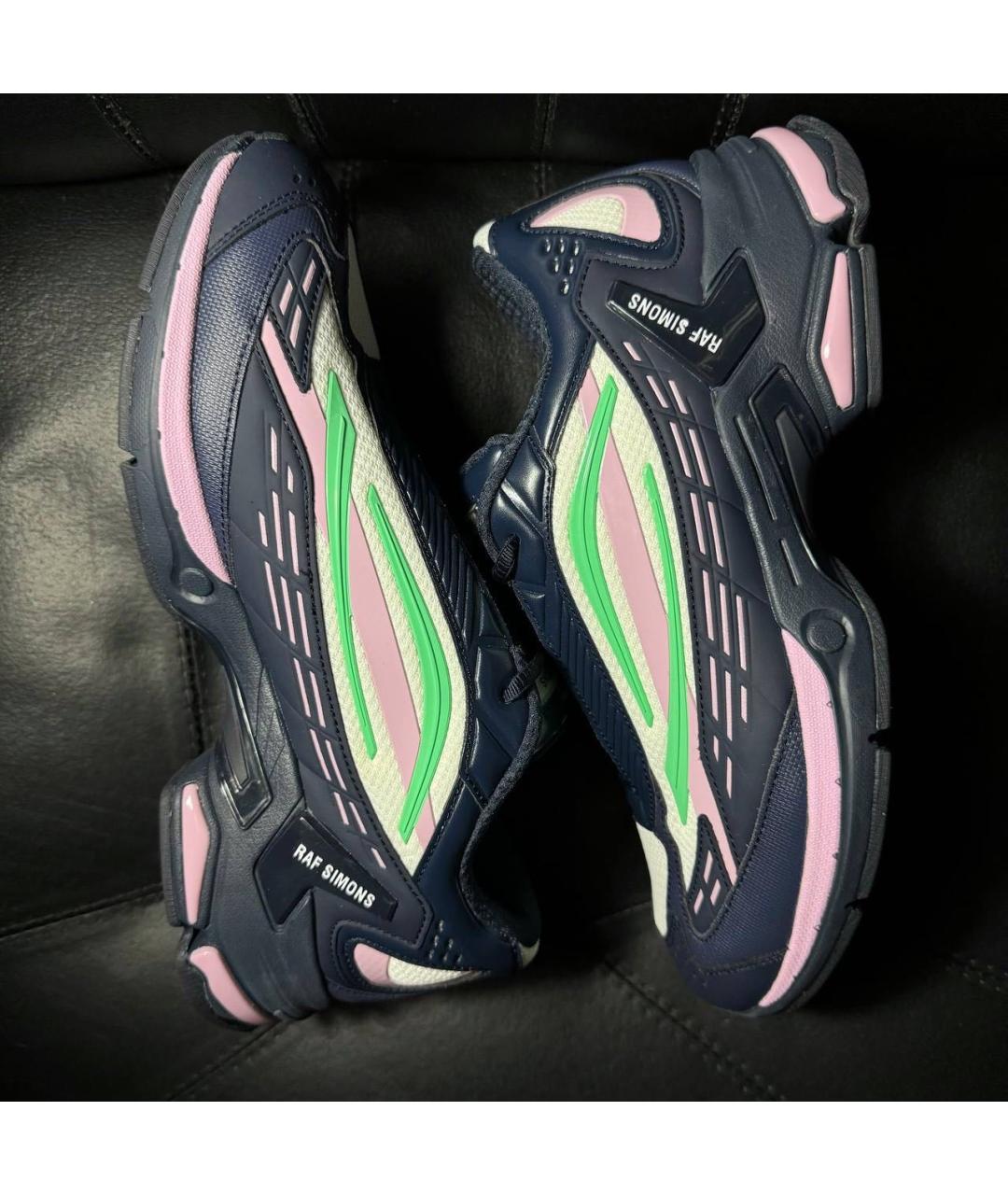 RAF SIMONS Синие текстильные низкие кроссовки / кеды, фото 5