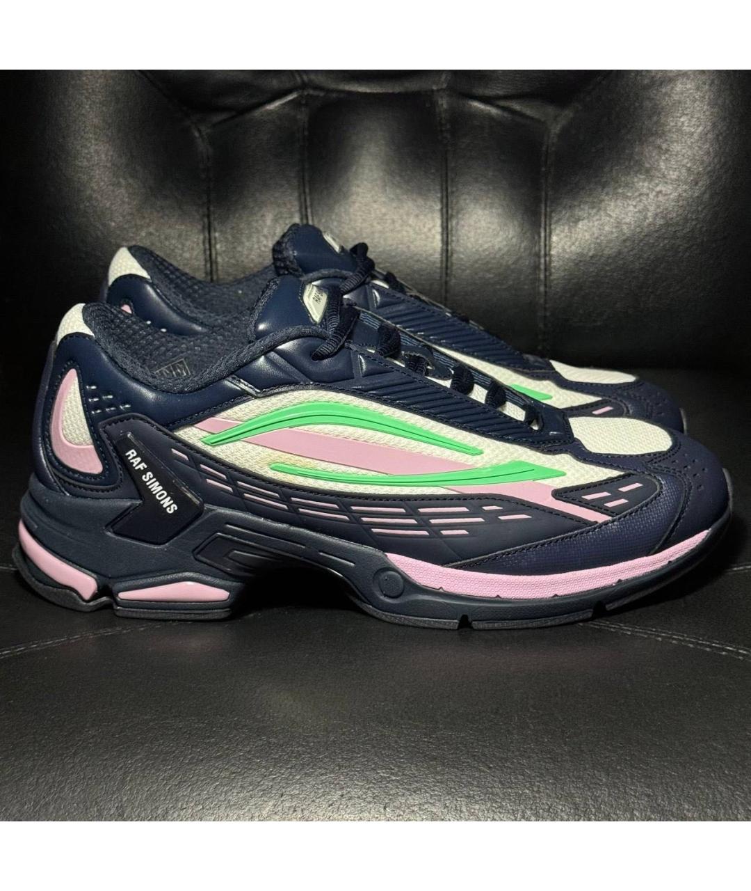 RAF SIMONS Синие текстильные низкие кроссовки / кеды, фото 9